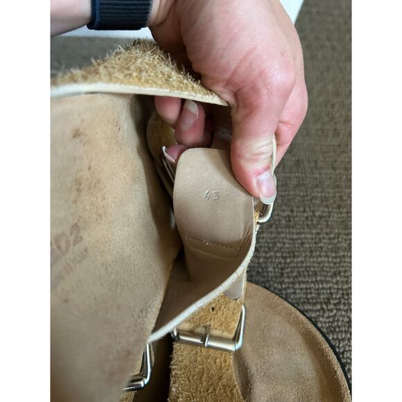 Dsquared2 beige ‘Sonny’ leather slides Mens Size 43 - Picture 12 of 12